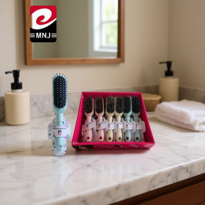 MNJ Hair Brush Set 12Pcs Colorful Handle With Bristles For Daily Use - Product Image 2