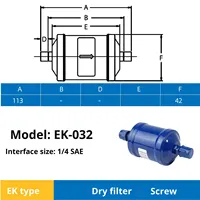 Filtre déshydrateur de réfrigération Ek, type unidirectionnel, pour climatisation et entrepôt frigorifique, garantie 1 an, 0,5 kg