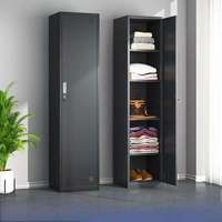 Casier en acier à porte simple haute |   Armoire de rangement industrielle autoportante pour appartement et salle de sport, mobilier de chambre