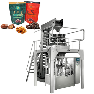 Machine d'emballage automatique rotative ATM-8200 pour sachets préformés Doypack avec fermeture éclair, sachets en plastique debout, sachets préformés pour viande séchée, remplissage et scellage - Product Image 2