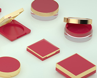 Conteneur carré de luxe oem pour blush mallette d'emballage pour blush de maquillage mallette d'emballage de maquillage personnalisée et compacte pour palette de poudres