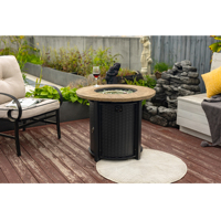 Table de foyer extérieur en métal et au gaz propane MGO Bol à feu carré rectangulaire intérieur/extérieur pour patio et fêtes de jardin