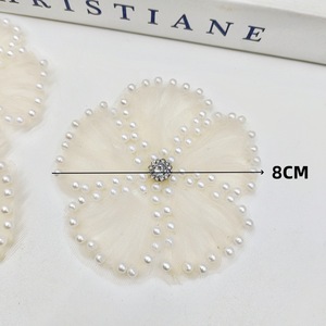 Nouveau 8cm 3D Sequin Fleur Patch rose Avec Coloré Floral Applique Organza Plume <span class=keywords><strong>Strass</strong></span> <span class=keywords><strong>pour</strong></span> <span class=keywords><strong>Vêtements</strong></span> De Mariée Pièces - Product Image 6