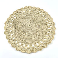 Napperon de table au Crochet en papier écologique fait à la main moderne classique décoration de la maison tapis tapis léger Style de récolte