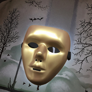 JabbaWockeez beyaz PVC yüz maskeleri cadılar bayramı partisi dans HPC-2120 renkli plastik maskeler - Product Image 2