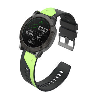 Bracelet silicone bicolore à dégagement rapide 22mm et 26mm compatible avec les montres intelligentes <span class=keywords><strong>Garmin</strong></span> <span class=keywords><strong>Fenix</strong></span> 7 7X 5X <span class=keywords><strong>6Pro</strong></span> 6X - Product Image 4