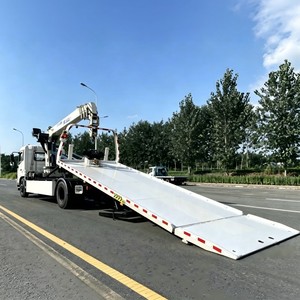 Grúa de plataforma plana Dongfeng 4x2 con grúa de brazo de 8 toneladas, camión de remolque de plataforma deslizante, el más vendido para rescate en carretera en el Sudeste Asiático - Product Image 5