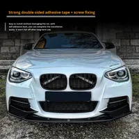 Kit de esquina de divisor de alerón de labio delantero para BMW 1 Series F20 F21 2012-2014 Early M Sport Actualización de cuerpo de parachoques delantero de fibra de carbono