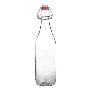 330ml 500ml 950ml flip top cap cam bira şişeleri ev bira