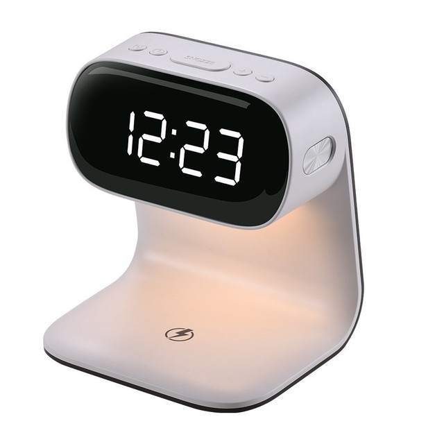 Mobile Phone Wireless Charging Alarm Clock Night Light Multi-function Plug-in Home Bedside Small Luxury High-end Model A40