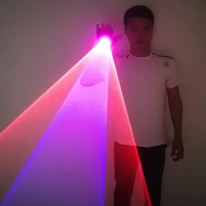 Luvas laser vermelho azul LED rotativas verdadeiro vertigem canhão portátil DJ dança material de serapilheira em relevo decoração para festas e shows