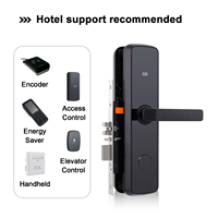 Serrure d'hôtel RFID de haute qualité avec système de gestion gratuit, déverrouillage par carte RFID, serrure de porte intelligente électrique, entrée sans clé, serrure d'hôtel