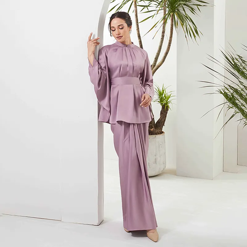 Factory Price Malaysia Traditional Muslim Dress for Women Baju Kurung Muslim Clothing and Accessories