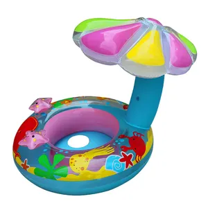 Eco-friendly PVC canopy mushroom inflatable children swimming pool water seat