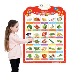 Affiche éducative bilingue <span class=keywords><strong>arabe</strong></span>-anglais sur les légumes, jouets éducatifs pour enfants apprenant l'<span class=keywords><strong>arabe</strong></span> - Product Image 1