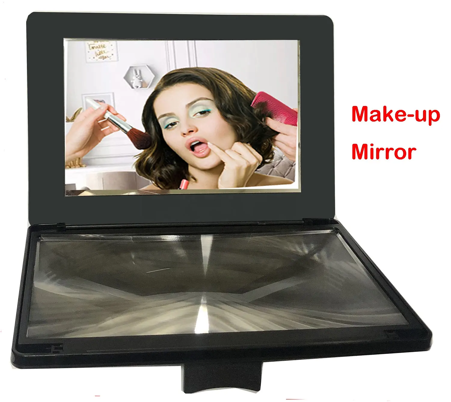 Plegable 3D lupa de la pantalla del teléfono móvil de 12 pulgadas Ultra HD pantalla del teléfono móvil amplificador ampliadora con espejo de maquillaje