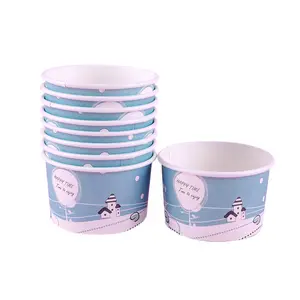 Đồng bằng vòng Ice Cream Bowl với nắp tráng trong PE Chất liệu bột gỗ container từ Trung Quốc nhà sản xuất Nhà cung cấp