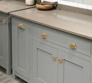 Poignée de tiroir en zinc style chinois WEKIS, poignées dorées en forme de coquille pour commode, chambre, cuisine, petite porte d'armoire à trou unique - Product Image 6