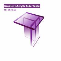 Table d'appoint personnalisée en acrylique pour le thé et le verre lucite Table basse haut de gamme Table d'appoint coupe diamant