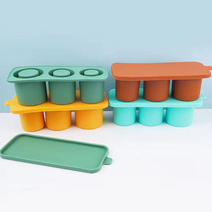 Moldes de silicona de grado alimenticio 3 en 1 FDA/LFGB para cubitos de hielo, bandejas cilíndricas flexibles y ecológicas de 20/30/40 oz, vasos térmicos, máquina para hacer helados - Product Image 3