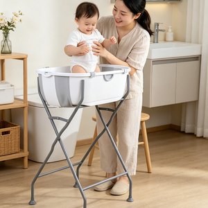 Nuova <span class=keywords><strong>Vasca</strong></span> da Bagno Pieghevole per Neonati 2026 con Supporto, <span class=keywords><strong>Vasca</strong></span> in Plastica con Termometro, <span class=keywords><strong>Vasca</strong></span> Pieghevole per Neonati e Bambini - Product Image 4