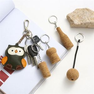 Multi-shape Cork <b>Keychain</b>, Sustainable, <b>Custom</b> Logo, Bottle Cap & Bar Gift - Product Image 2