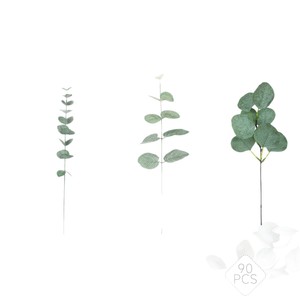 Ramas de Eucalipto Artificial Transfronterizas, Ramas Individuales de Plástico y Tela para Decoración de Bodas y Hogar, Follaje Verde Decorativo - Product Image 5