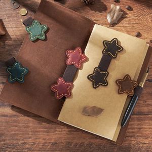 Marcapáginas de Cuero Genuino con Forma de Estrella, Clip Magnético Multifuncional para Páginas de Libros, Dinero y Toallas - Product Image 1