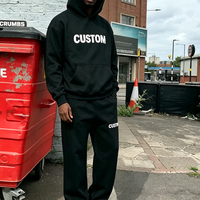 Ensemble 2 pièces décontracté pour homme : sweat à capuche et pantalon de jogging en coton épais 500 g/m², design vierge, style streetwear