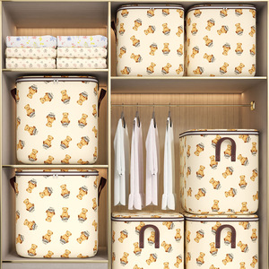 Teddy Bear <b>Storage</b> Bag Non Woven Fabric Rectangle Clothing Organizer For Bedroom Wardrobe Quilt Toy <b>Storage</b> <b>Box</b> - Product Image 4