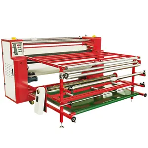 67 Inch Process Width Oil Heated Drum Calender Heat Press Roll To Roll Roller Heat Press Machine