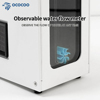 OCOCOO QC01-360DIY Set Boîtier d'ordinateur graphique à coque rigide avec refroidissement liquide intégré externe, radiateur en cuivre et roulement à billes
