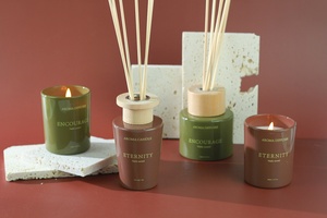 Tarro de cristal de lujo ecológico, velas de cera de Gel perfumadas, difusor de caña, velas aromáticas personalizadas, juego de regalo de ambientador para el hogar - Product Image 6