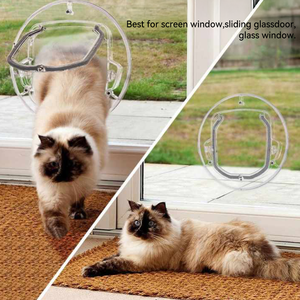 Porte moderne à 4 voies verrouillable et silencieuse pour chat et chien avec design contemporain - Product Image 6