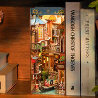 Kit de fabrication de serre-livres en bois écologique « Rêves Vénitiens » – Design découpé au laser pour scènes miniatures de la ville de Venise pour maison de poupée