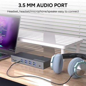 Purplelec <span class=keywords><strong>Thunderbolt</strong></span> 4 40Gbps Loại C Docking Station Với USB 4 <span class=keywords><strong>Hub</strong></span> 20 Trong 1 85W Pd HDMI 4K 60Hz USB A3.2 Gen2 TF SD RJ45 2.5G - Product Image 6