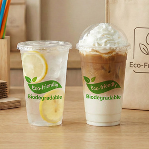 Gobelets biodégradables PLA 16/32 oz avec couvercle et paille – Solution écologique à emporter pour les marques de boissons - Product Image 1