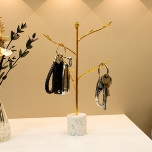 Présentoir à bijoux en métal en forme de T, 1 niveau, anti-humidité, pour colliers et boucles d'oreilles, pour comptoir de magasin ou bureau - Product Image 2