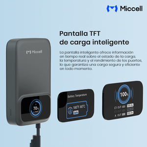 Cargador Portátil Miccell 10000 mAh Semi-sólido, Cable 3 en 1, Carga Inalámbrica Magnética Rápida de 22.5W <span class=keywords><strong>para</strong></span> Móvil y Reloj - Product Image 3