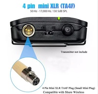 Mikrofon Headset Headworn dengan Harga Kompetitif, Konektor XLR 4 Pin, Warna Beige, Double Earhook, untuk Pertunjukan Panggung