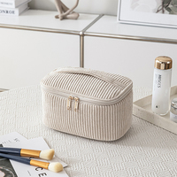 Sac de Rangement de Voyage Portable en Velours Côtelé, Organiseur Cosmétique Jouet, Boîte de Rangement à Crayons pour Étudiant, pour Maison et Bureau, Meilleure Vente