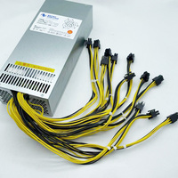 Alimentation électrique JU CHI 1800W en PC blanc, sortie CC 12V-15V, entrée CA 100-240V, interface 20+4 broches pour serveur/ordinateur de bureau, stock d'occasion