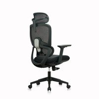 Chaise de bureau ergonomique pivotante, chaises de direction en maille avec siège en éponge profilée
