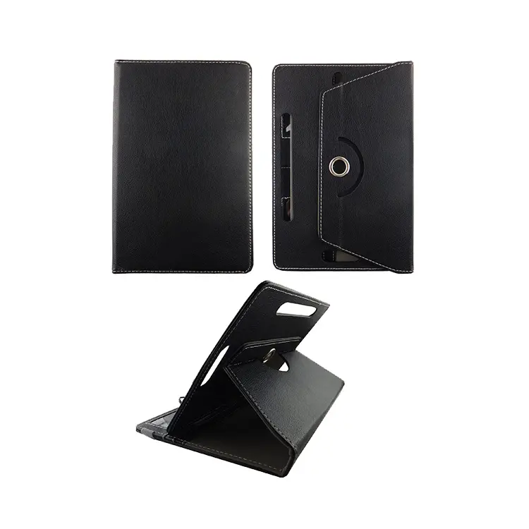 Black 360 Rotary PU Leather Universal Tablet Cases Covers For 8 Inch Samsung/Kindle/iPad/Lenovo/Huawei Tablet PC