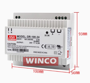 Alimentation à découpage série DR-<span class=keywords><strong>100</strong></span>-<span class=keywords><strong>24</strong></span> LRS/HDR/MDR/<span class=keywords><strong>EDR</strong></span>/NDR, convertisseur AC 85-264V vers DC 24V pour pilotes LED - Product Image 1