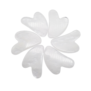 Planche de Gua Sha en forme de coeur en cristal blanc Outil de thérapie de massage Guasha Prévenir <span class=keywords><strong>les</strong></span> <span class=keywords><strong>rides</strong></span> <span class=keywords><strong>pour</strong></span> l'<span class=keywords><strong>acupuncture</strong></span> SPA - Product Image 6