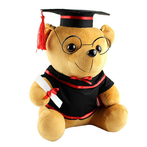 Threan 24 piezas de mini oso de graduación de osos pequeños de peluche con tapa negra, mini animales de peluche para clase de 2025, regalo para la universidad, escuela secundaria, fiesta Threan 24 piezas de mini oso de graduación de osos pequeños de peluche con tapa negra, mini animales de peluche para clase de 2025, regalo para la universidad, escuela secundaria, fiesta