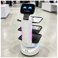 Robot de livraison de nourriture MiCity au prix d'usine, 3 plateaux, capacité de charge de 30 kg, robot serveur de restaurant avec commande à distance par application, robot en libre-service