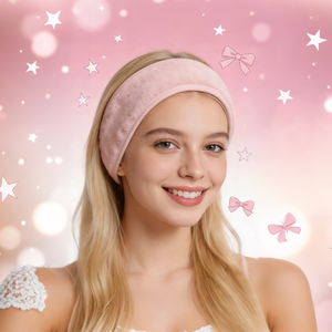 Bandeaux <span class=keywords><strong>de</strong></span> Spa en <span class=keywords><strong>Velours</strong></span> Corail Personnalisables avec Logo pour Soins du Visage et Maquillage, Vente en Gros pour Femmes - Product Image 6