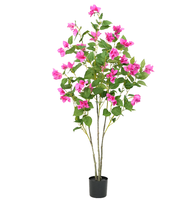 Arbre artificiel réaliste de bougainvillier, plante fleurie artificielle pour la décoration intérieure d'hôtels, centres commerciaux et restaurants